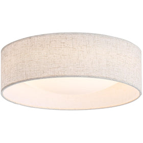 CALOKES 13-inch fabric flush mount light shade offers warm ambience.