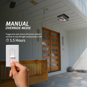 CALOKES fixture shows two E26 sockets compatible with LED bulbs
