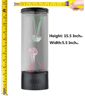 CALOVER jellyfish lamp color effects enhance living room ambience.