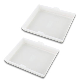 Close-up view shows heavy-duty plastic finish for durable bathroom vent cover.