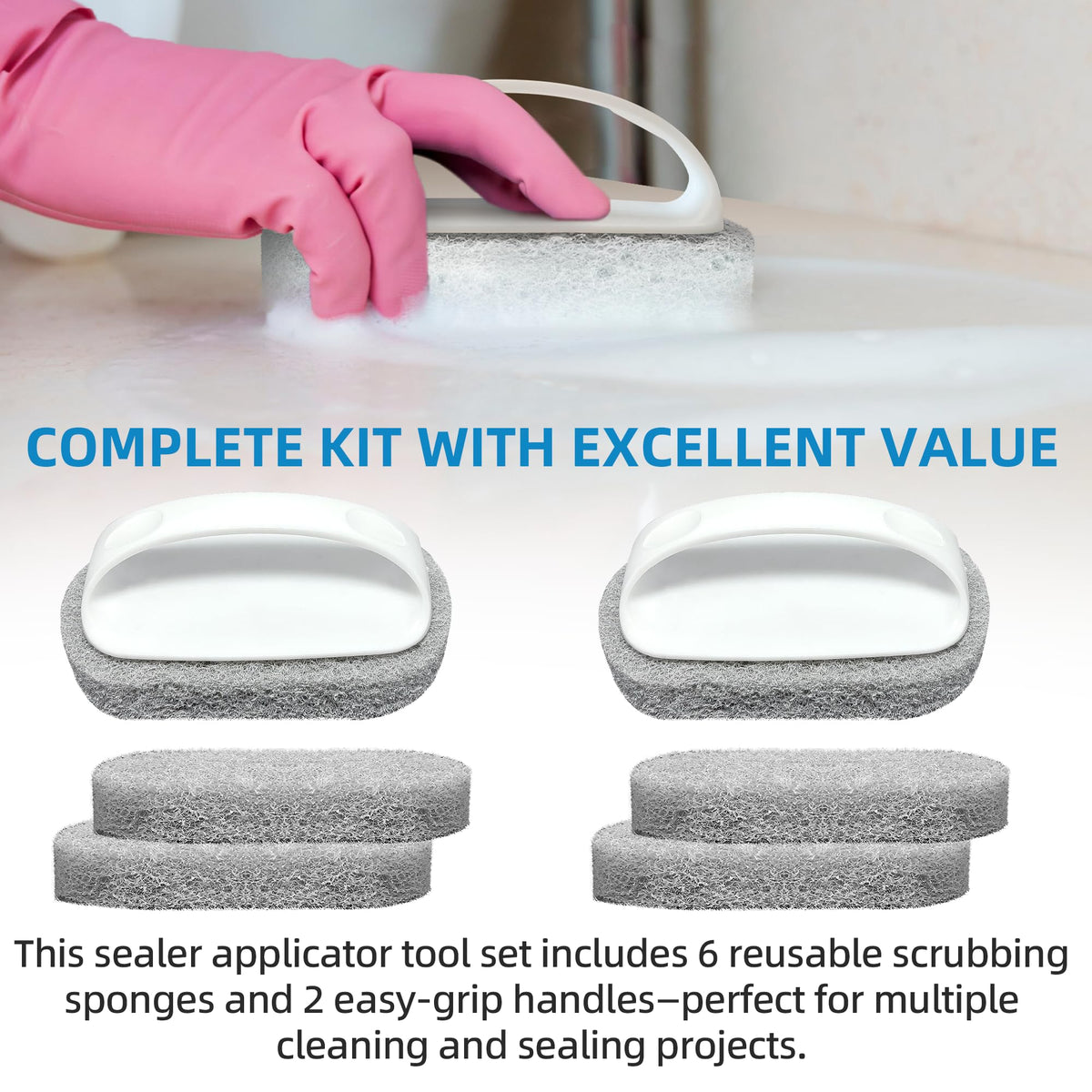 CALPALMY solution ideal for bathrooms, tubs, showers, pools, and spa areas.