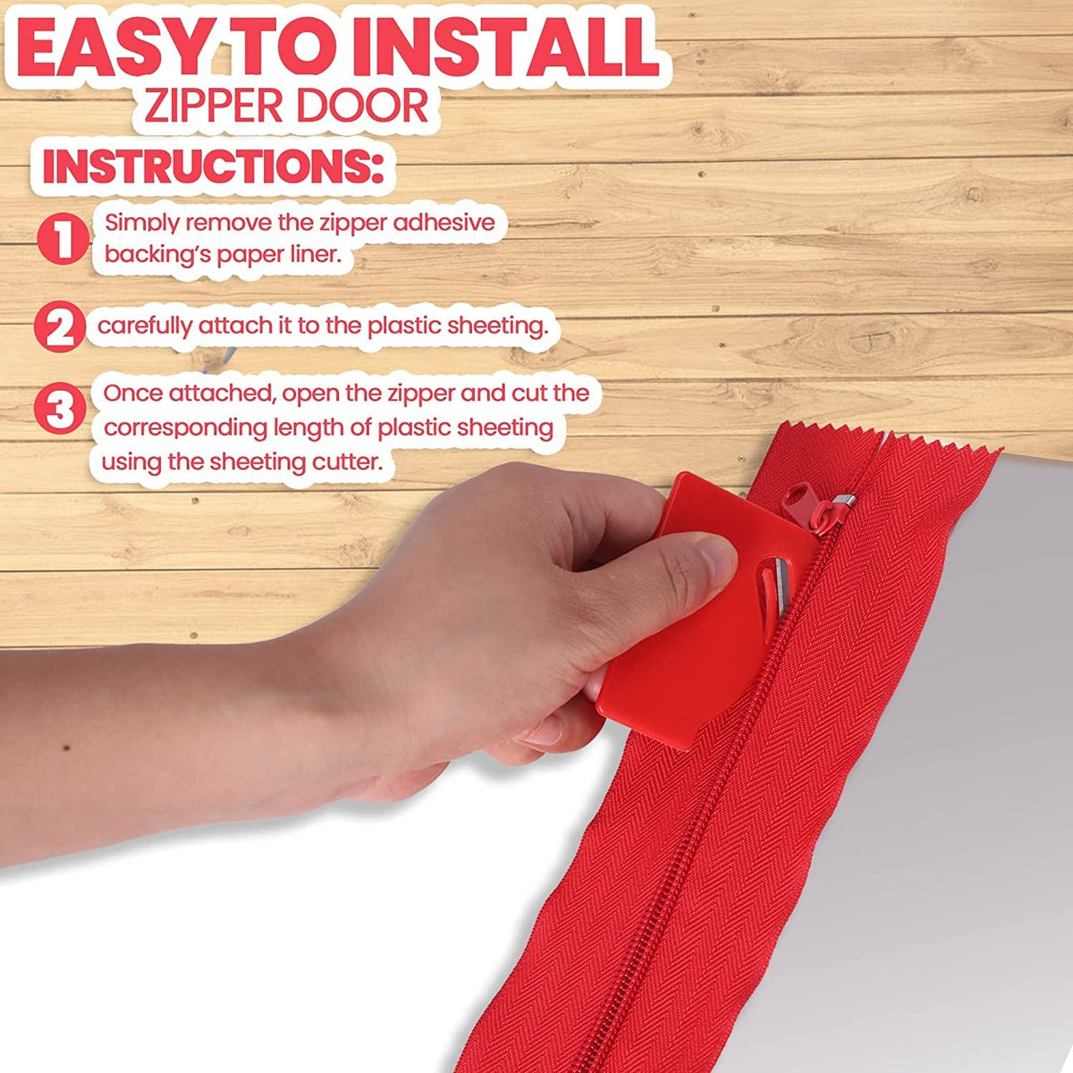 CALPALMY heavy-duty zipper tape with wide teeth for smooth operation