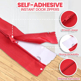 CALPALMY zipper with strong adhesive backing enabling secure, lasting installation