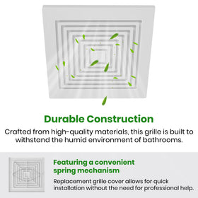 Calvana BP90 durable construction withstands humidity in bathrooms.