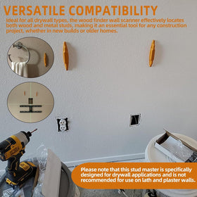 Calvana compact, easy-to-use stud finder is quick to use for mounting projects.