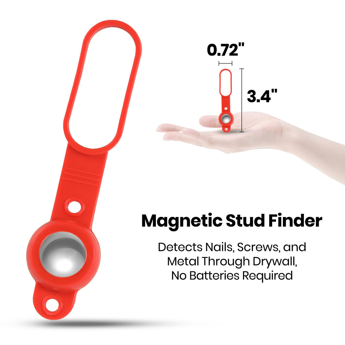 The Calvana stud ball easily locates nails and screws behind walls.