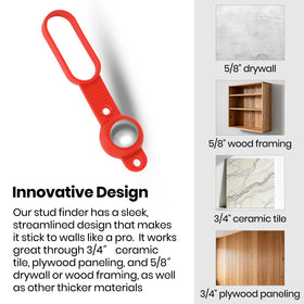 Calvana works through wood paneling for versatile stud detection.