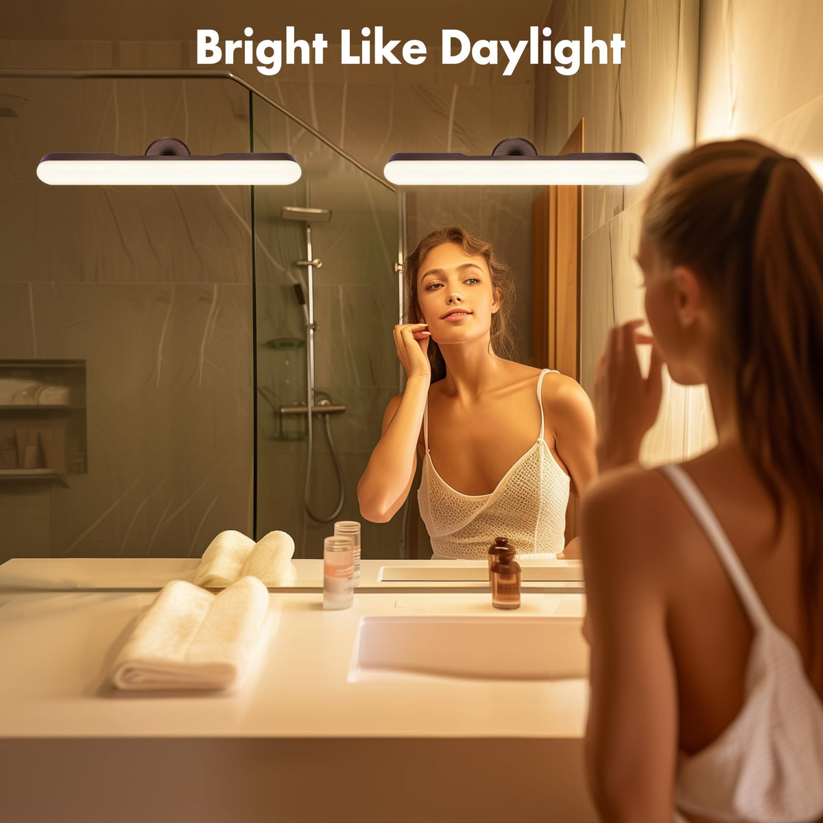 cambk vanity lights 3CT dimmable for warm to cool illumination during day or night