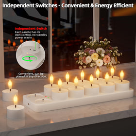 CAMCLIM rechargeable candles delivering long battery life and cost savings