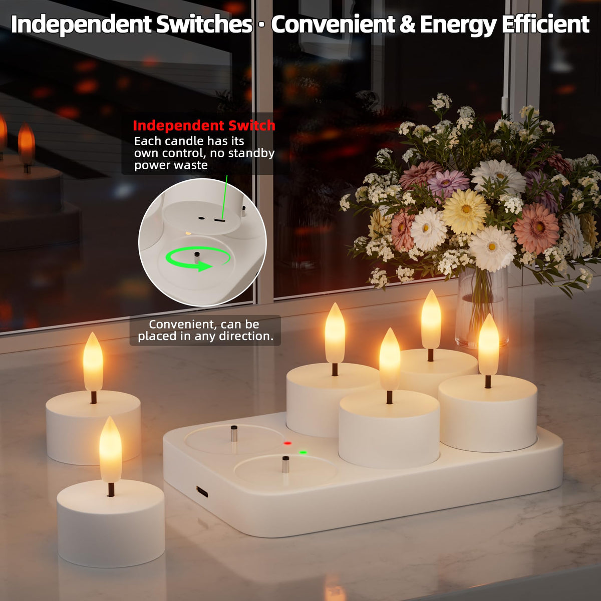CAMCLIM rechargeable batteries reduce waste while lasting hours.