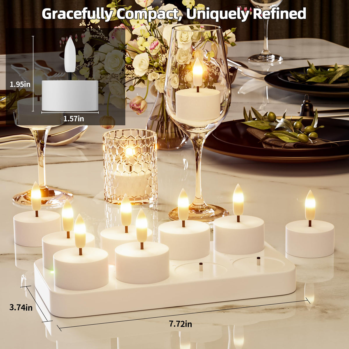 CAMCLIM wedding decor tealights create romantic lighting