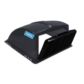 Camco smoke roof vent cover features built-in insect screen to keep bugs out.