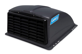 Camco smoke roof vent cover open; enables rain-friendly ventilation.