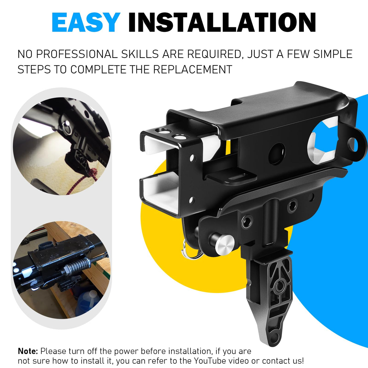 Camoo easy-installation design speeds up DIY garage door upgrades.