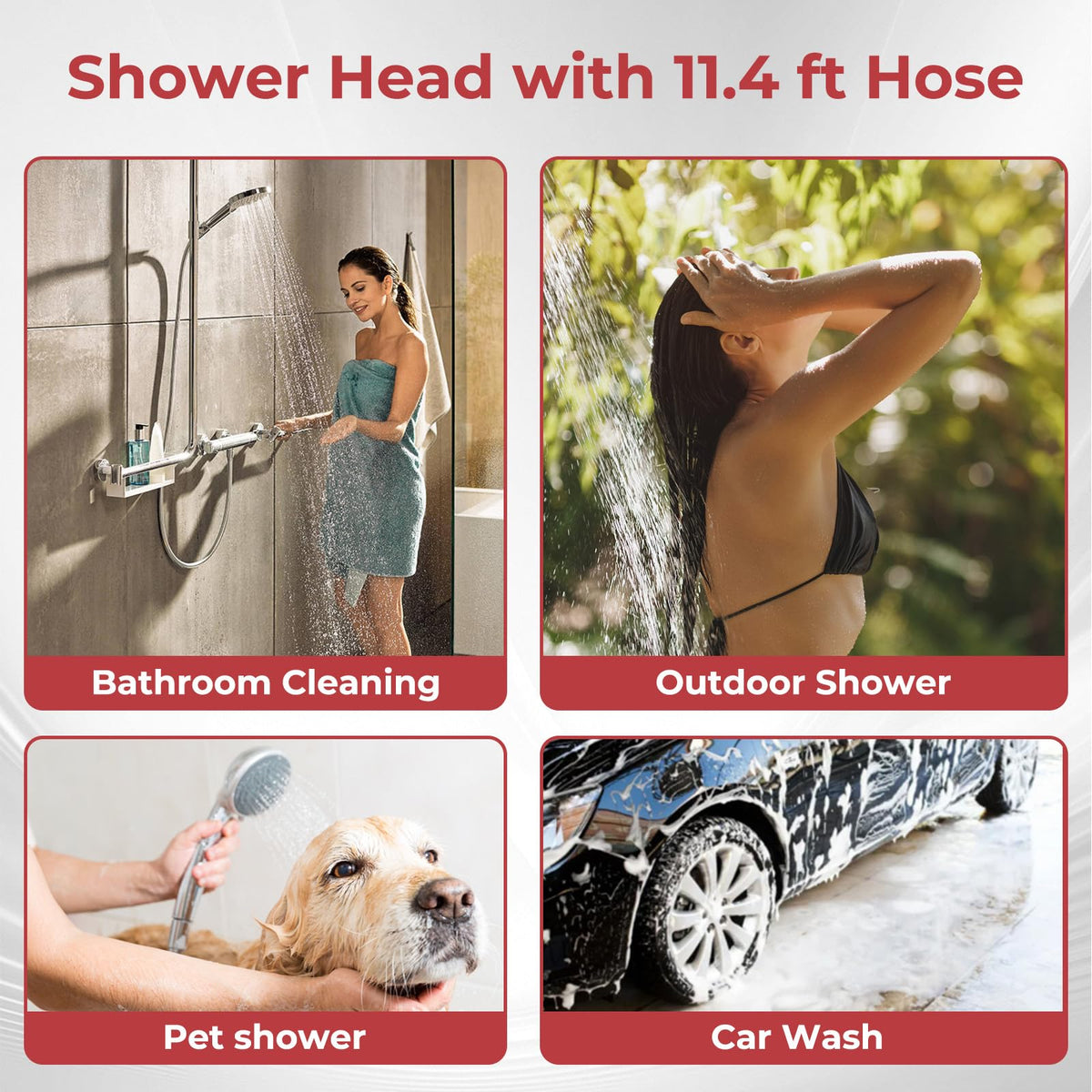 Camplux 11.48 ft hose provides flexible reach for camping and garden tasks.