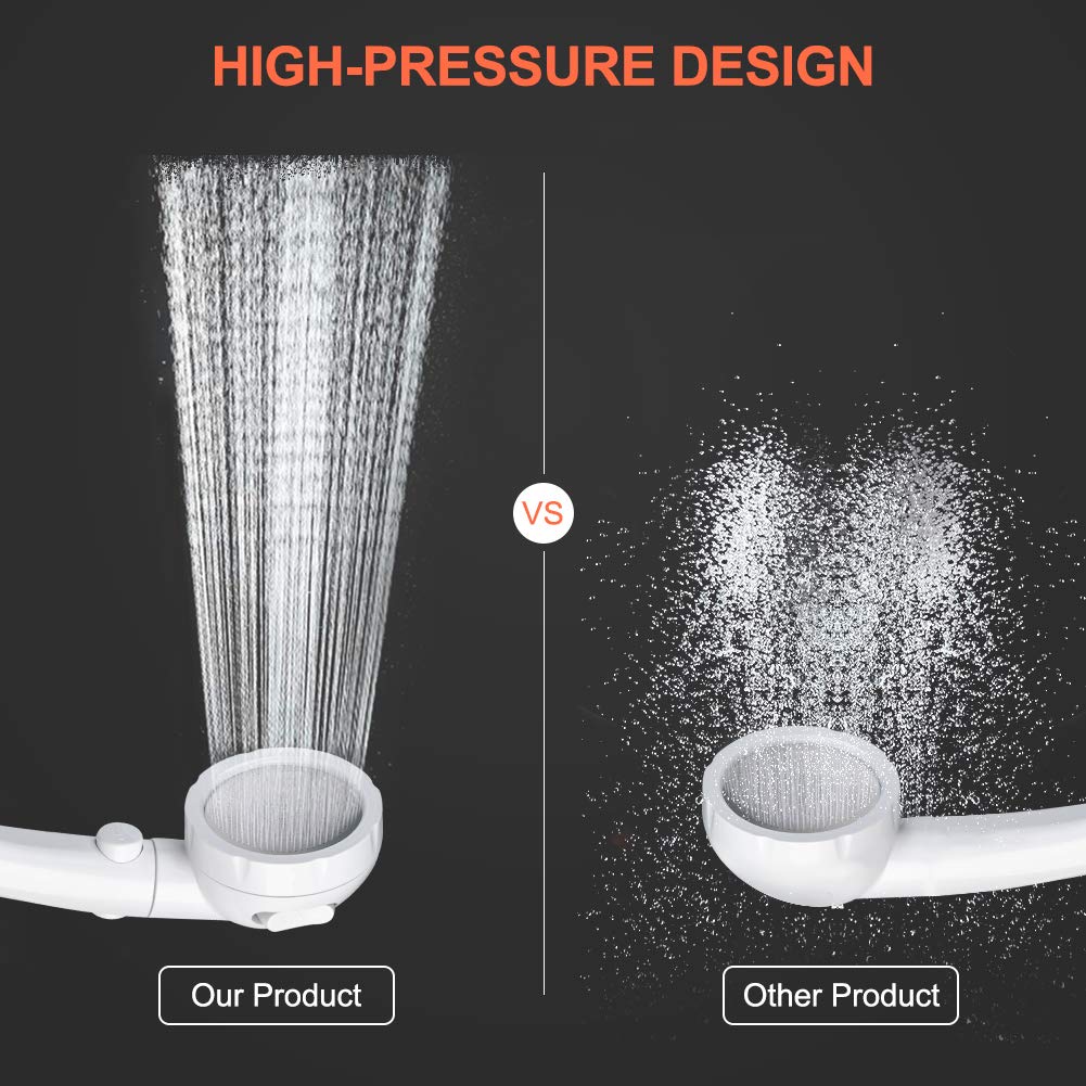 Portable CAMPLUX shower head ideal for camping and outdoor cleaning tasks.