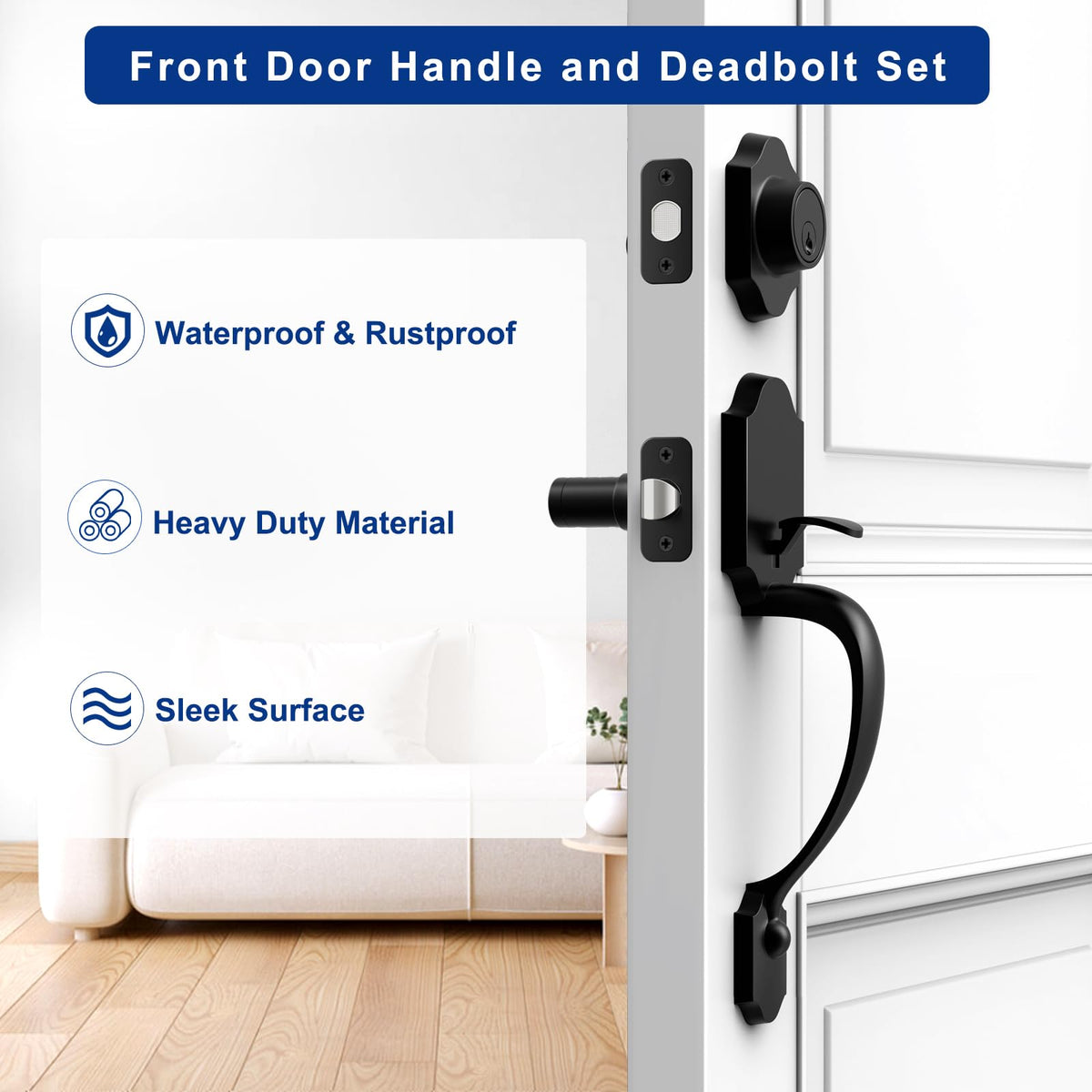 Camtek adjustable backset from 2-3/8 to 2-3/4 inches for flexible fit.
