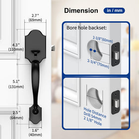Camtek reversible handle suits both left and right doors easily