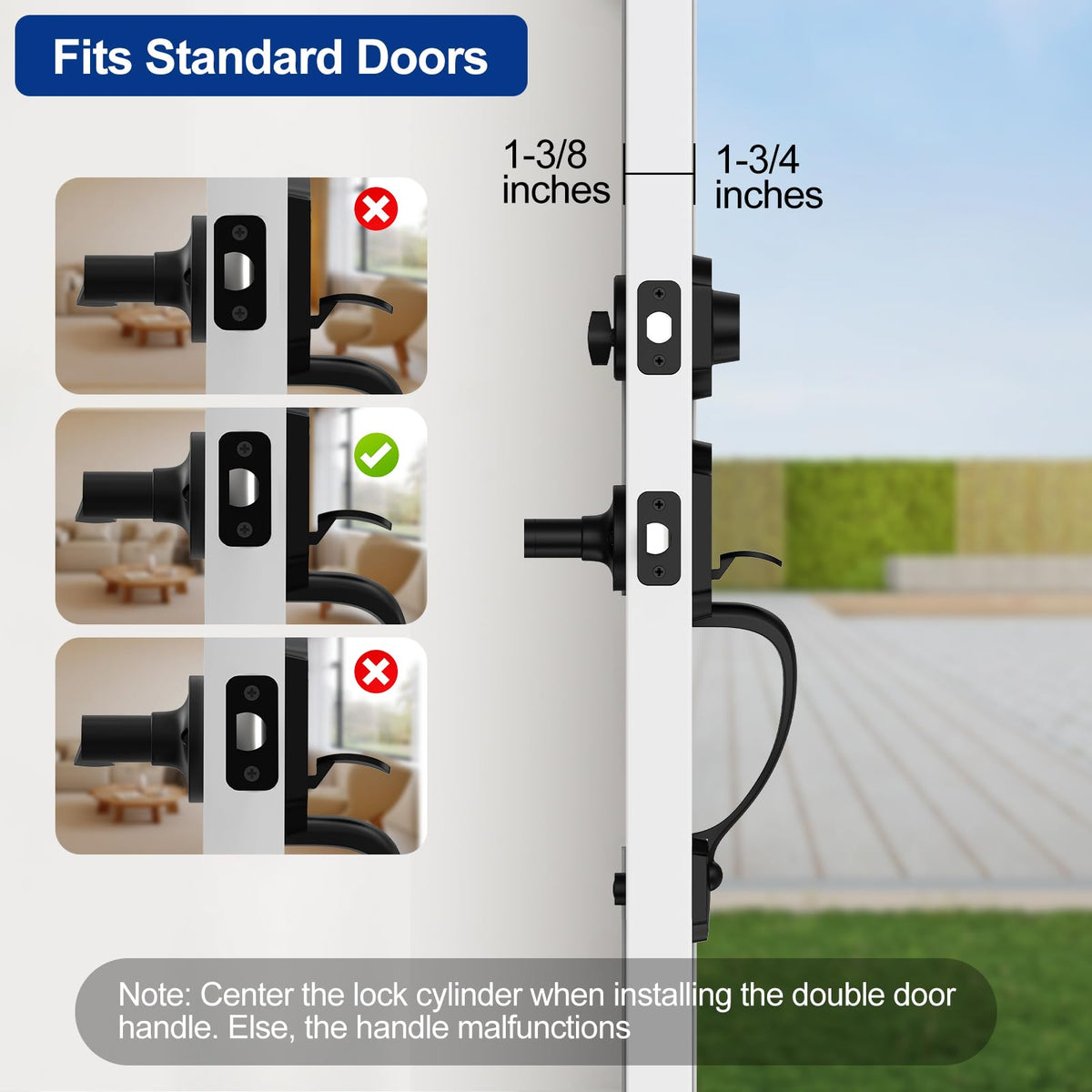 Camtek keyed front door lock highlighting exterior security and smooth operation.