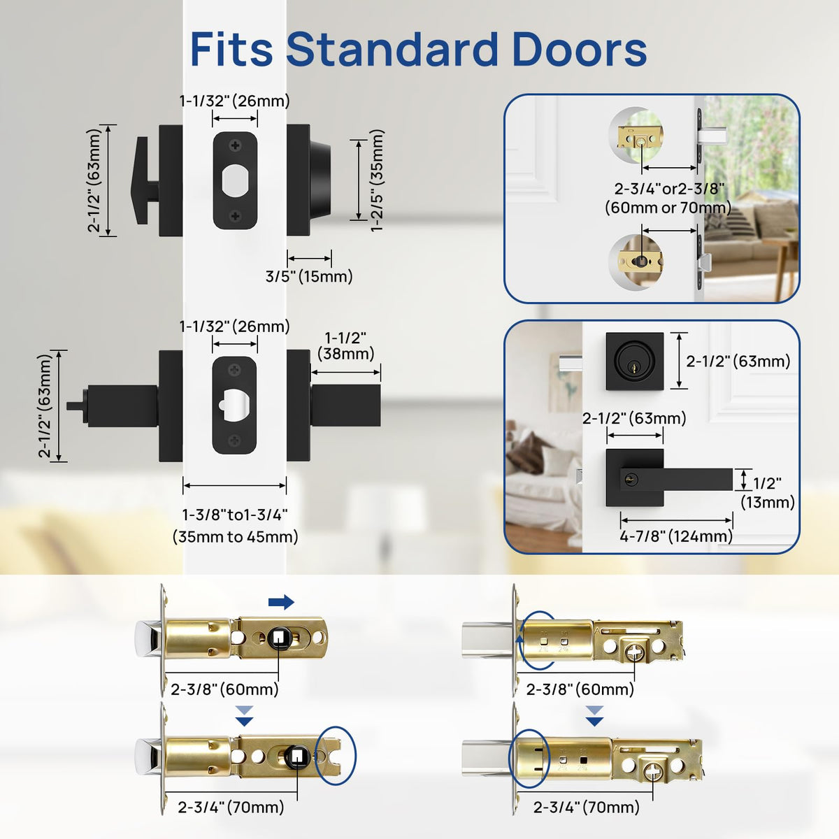 Camtek single-cylinder deadbolt installed on a front door for reliable access