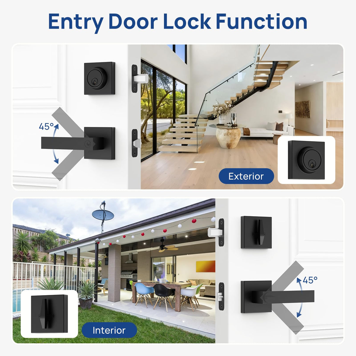 Camtek universal keys included to lock all three locks