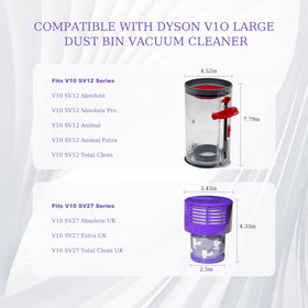 CandgFun HEPA filter included with the bin enhances filtration for cleaner air.