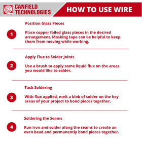 Canfield 60/40 solder flux wetting ensures even bead formation