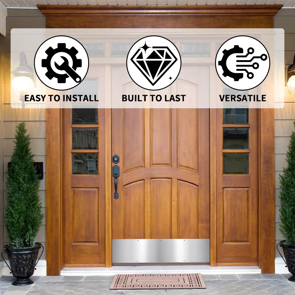 CANGETS aluminum door protector is suitable for interior and exterior doors.