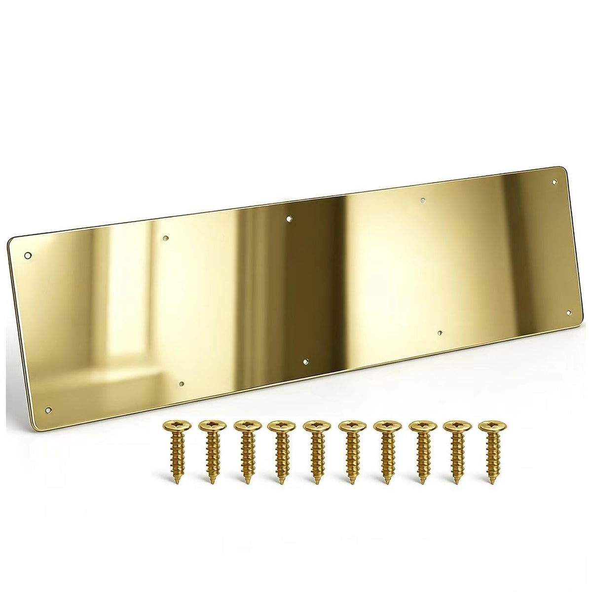 CANGETS gold mirror door kick plate 6x34 for stylish door protection