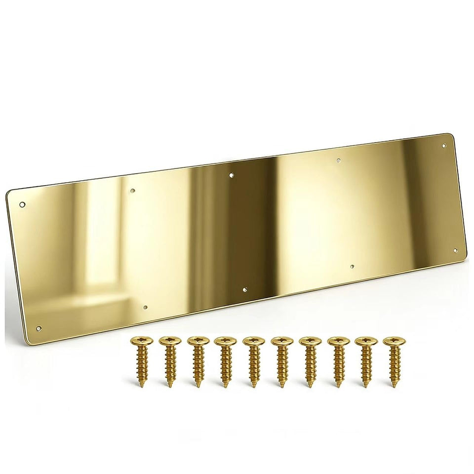 CANGETS gold mirror door kick plate 6x34 for stylish door protection