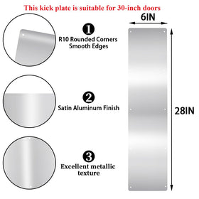 CANGETS screw-mount door kick plate ensures secure protection for busy entrances.