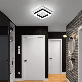 CANEOE square modern LED ceiling light fixture 6000K cool white illumination
