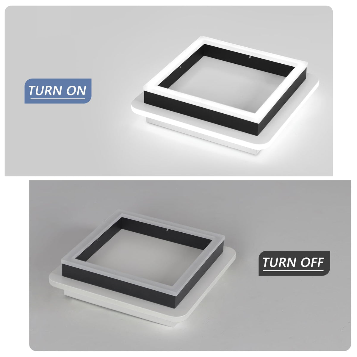 CANEOE square modern LED ceiling light fixture durable anti-oxidation finish
