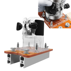 Caoeal compact router base is portable for on-site use.