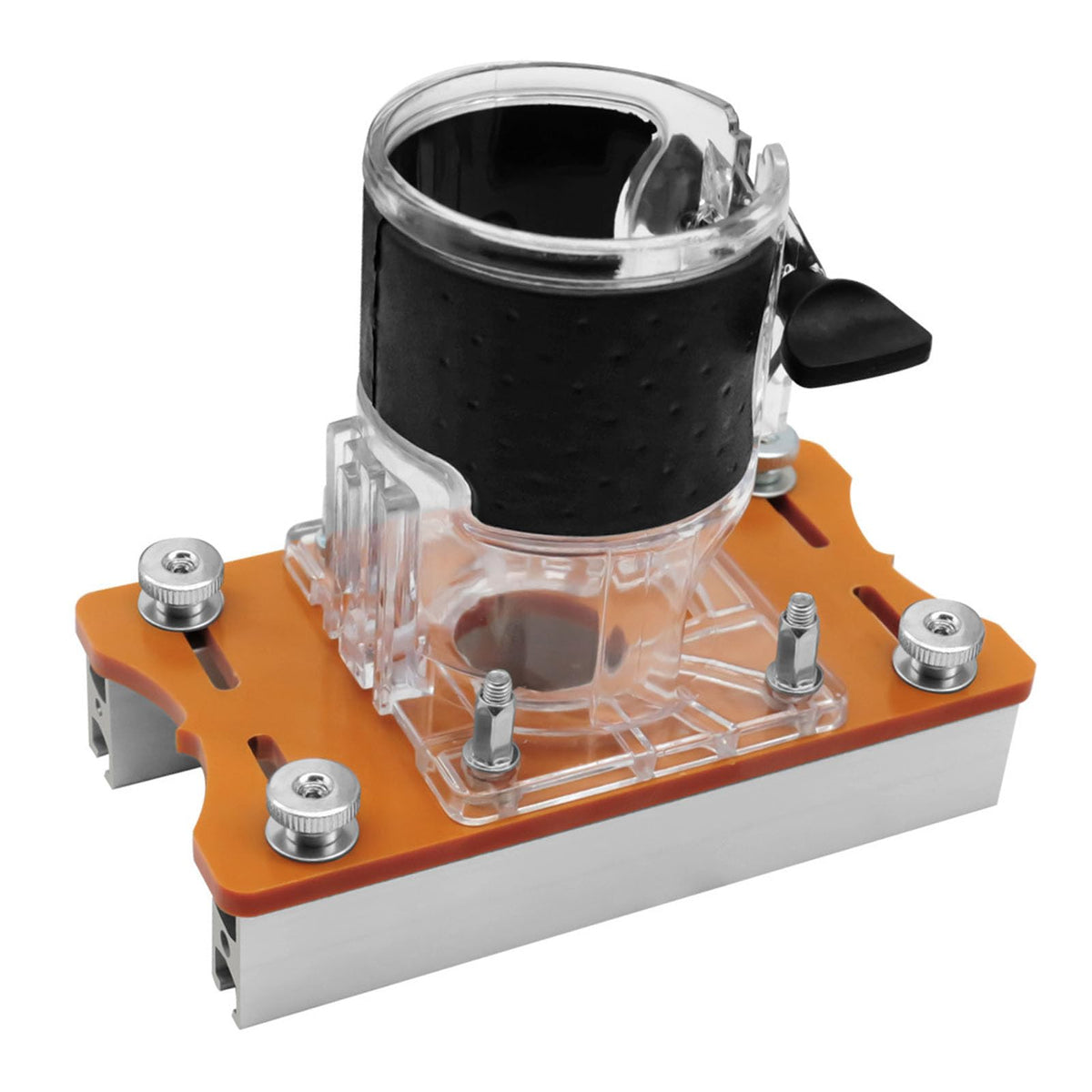 Caoeal router base highlights lightweight aluminum for easy portability.