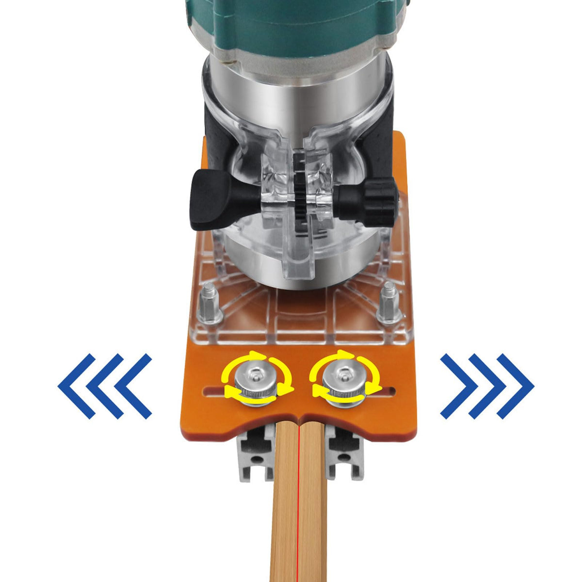 Caoeal woodworking base made from durable aluminum alloy.