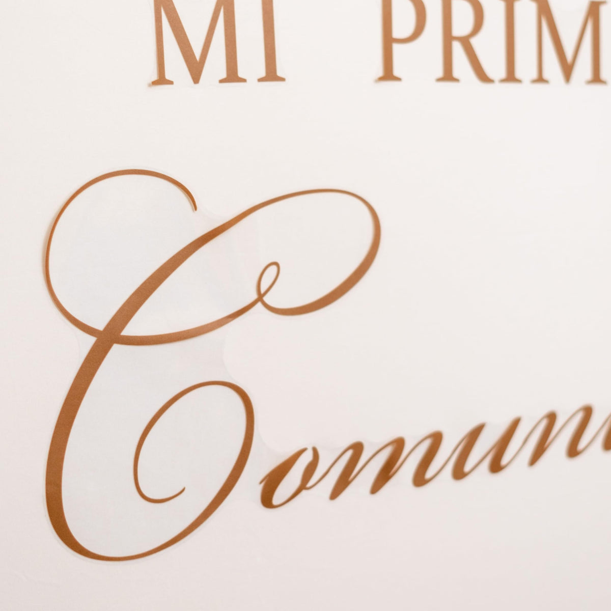 Capiont Caption God Bless Decal: elegant font detail enhances party decor.