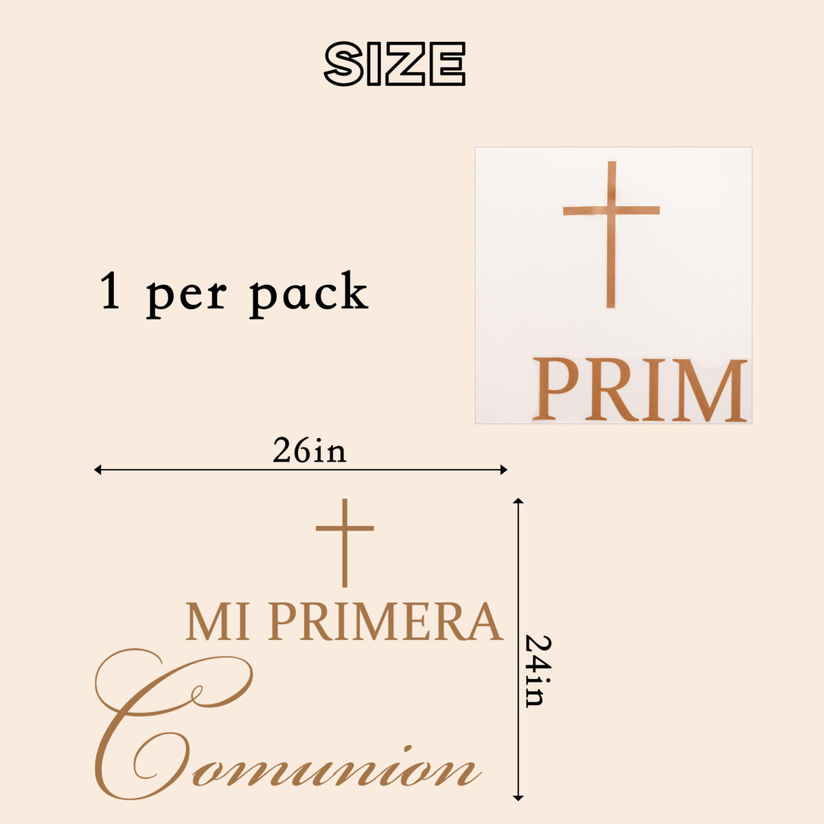 Capiont Caption God Bless Decal: First Communion wall sticker frames family portraits.