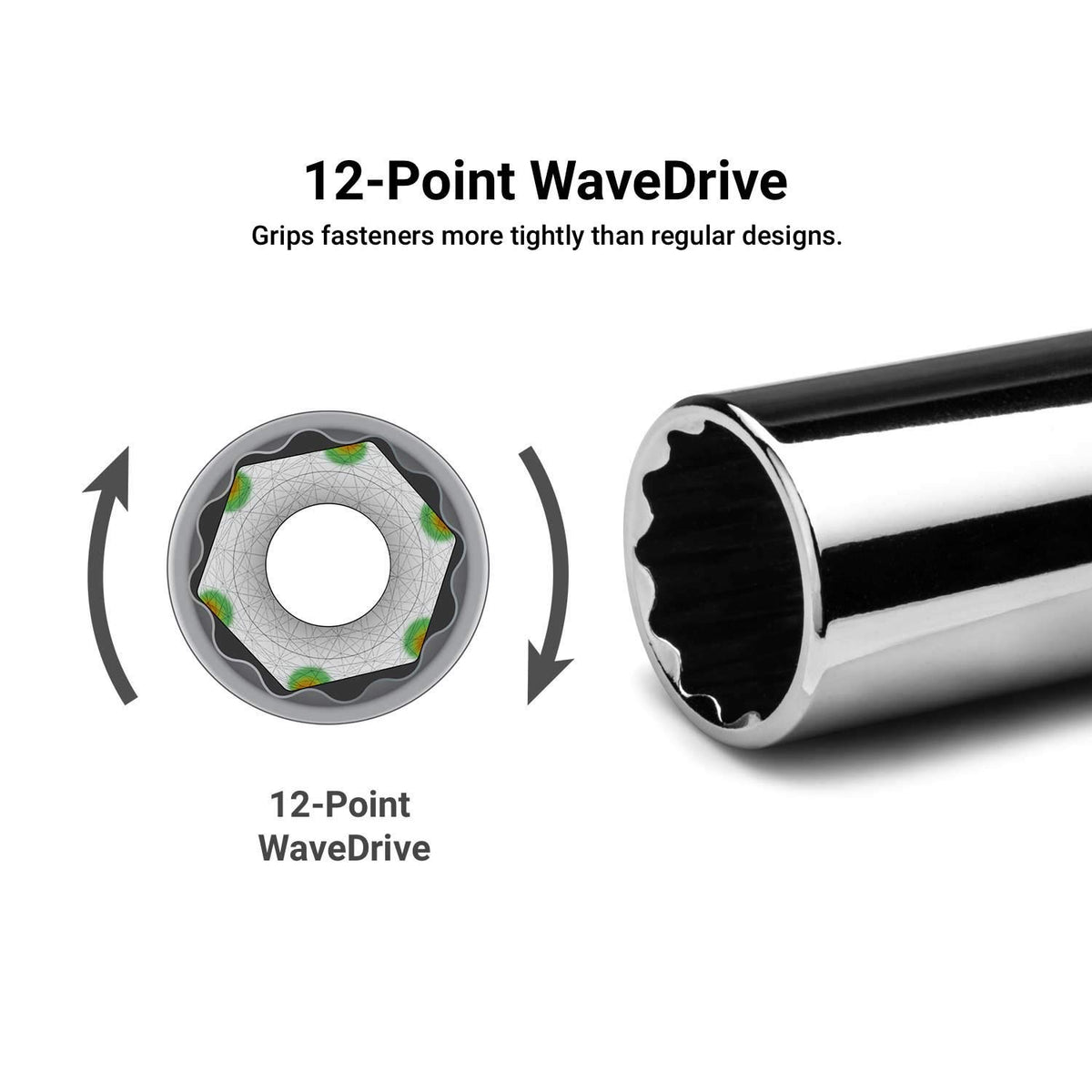 Capri Tools 1/4 in drive 12-point shallow socket 3/16 in for quick reach.