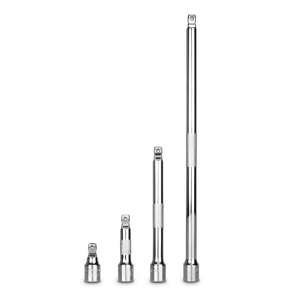 Capri Tools 182623 wobble extension 1-3-4 in demonstrates angled reach for tight fasteners.