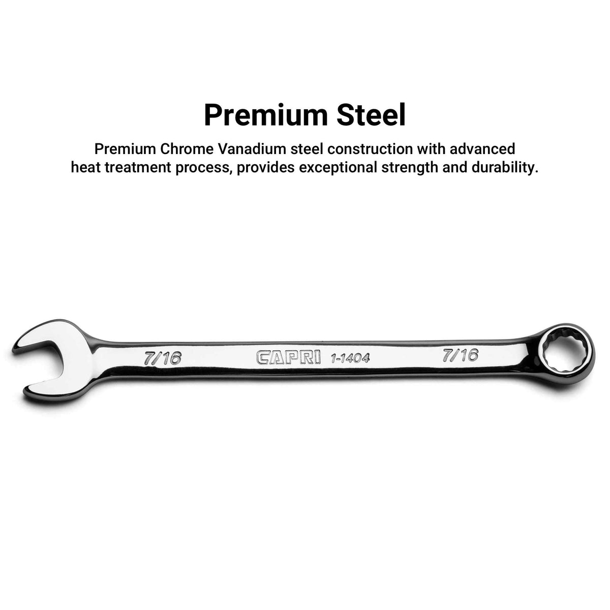 Capri Tools chrome vanadium steel finish showing durability and corrosion resistance