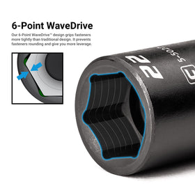 Capri Tools stubby 12mm socket designed for high-torque tasks.