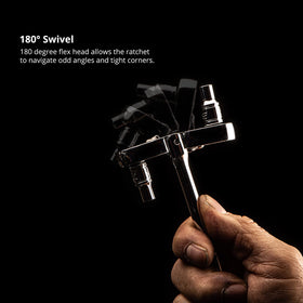 Capri Tools true single-pawl gear design ensures smooth operation.