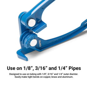 Capri Tools Tube Bender bending 3/16 in tubing in tight spaces