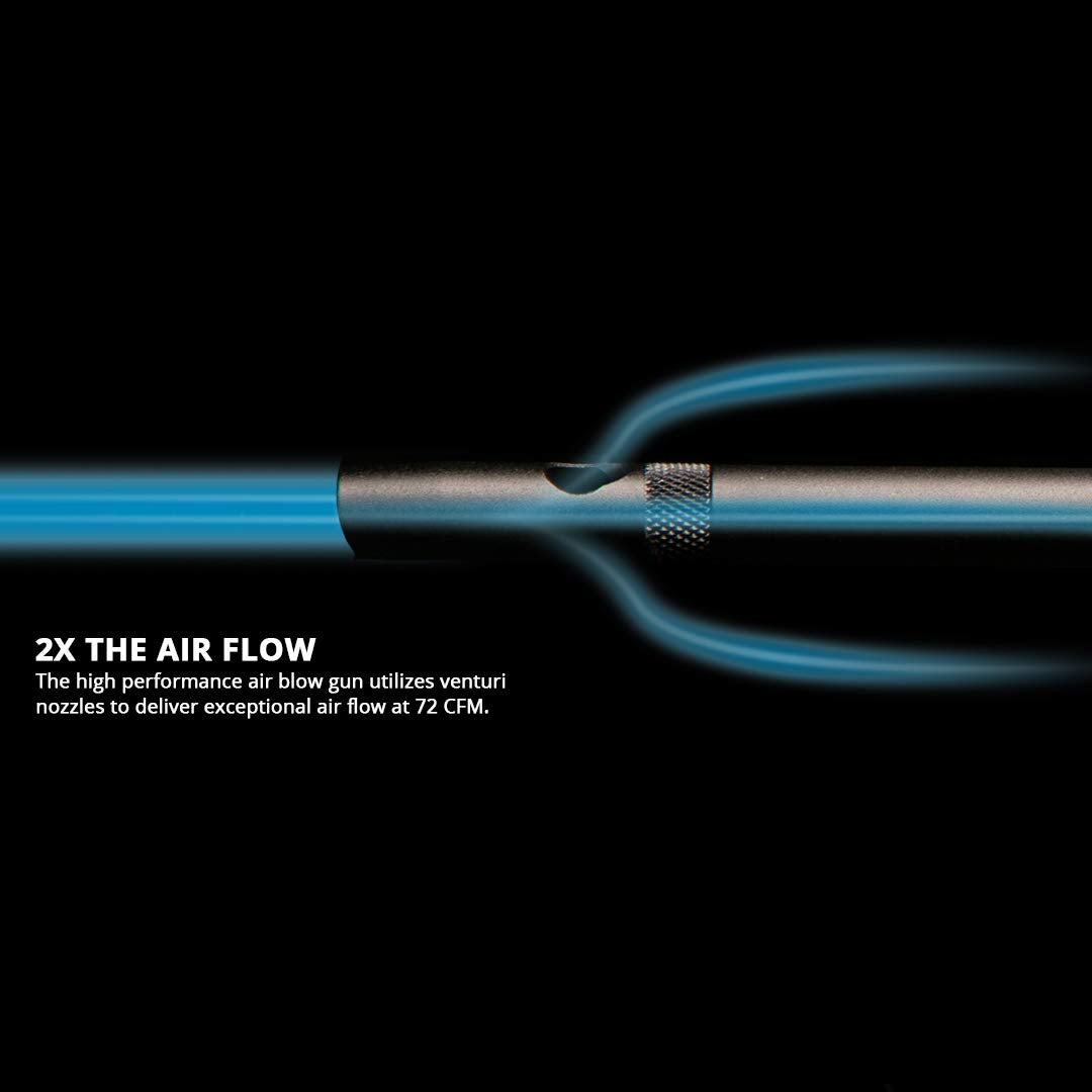 Capri Tools Windstorm EX flow-control knob tunes air volume precisely.