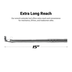 Capri Tools Wrench Extender provides torque boost for easier turning.