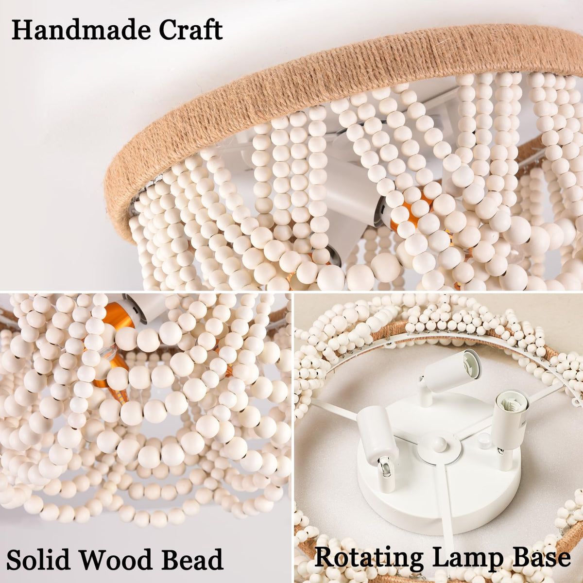 Capslpad nursery wood-bead light creates soft, comforting illumination.