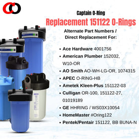 Captain O-Ring Buna-N replacement seal provides durable performance across water temperatures