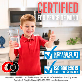 Captain O-Ring NSF 61 Buna-N seal supports safe drinking water applications
