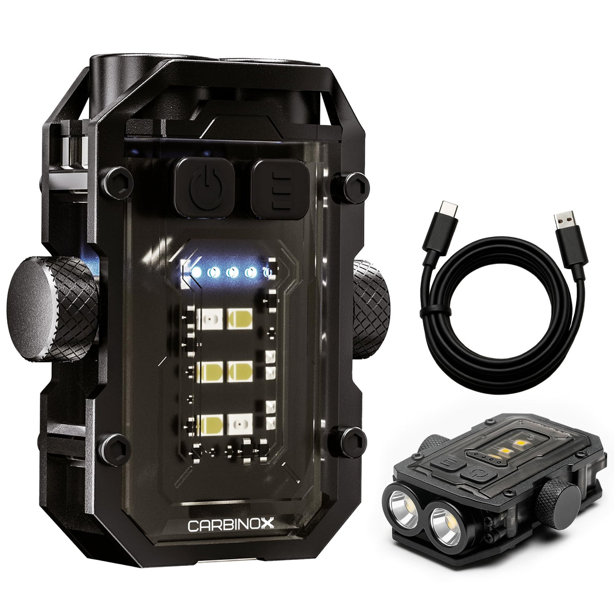 CARBINOX Flashlight Mini close-up cap-clip hands-free use